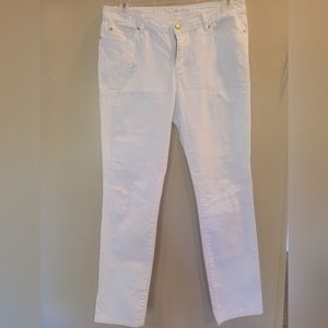 Michael Kors Size 12 white women's distressed jeans